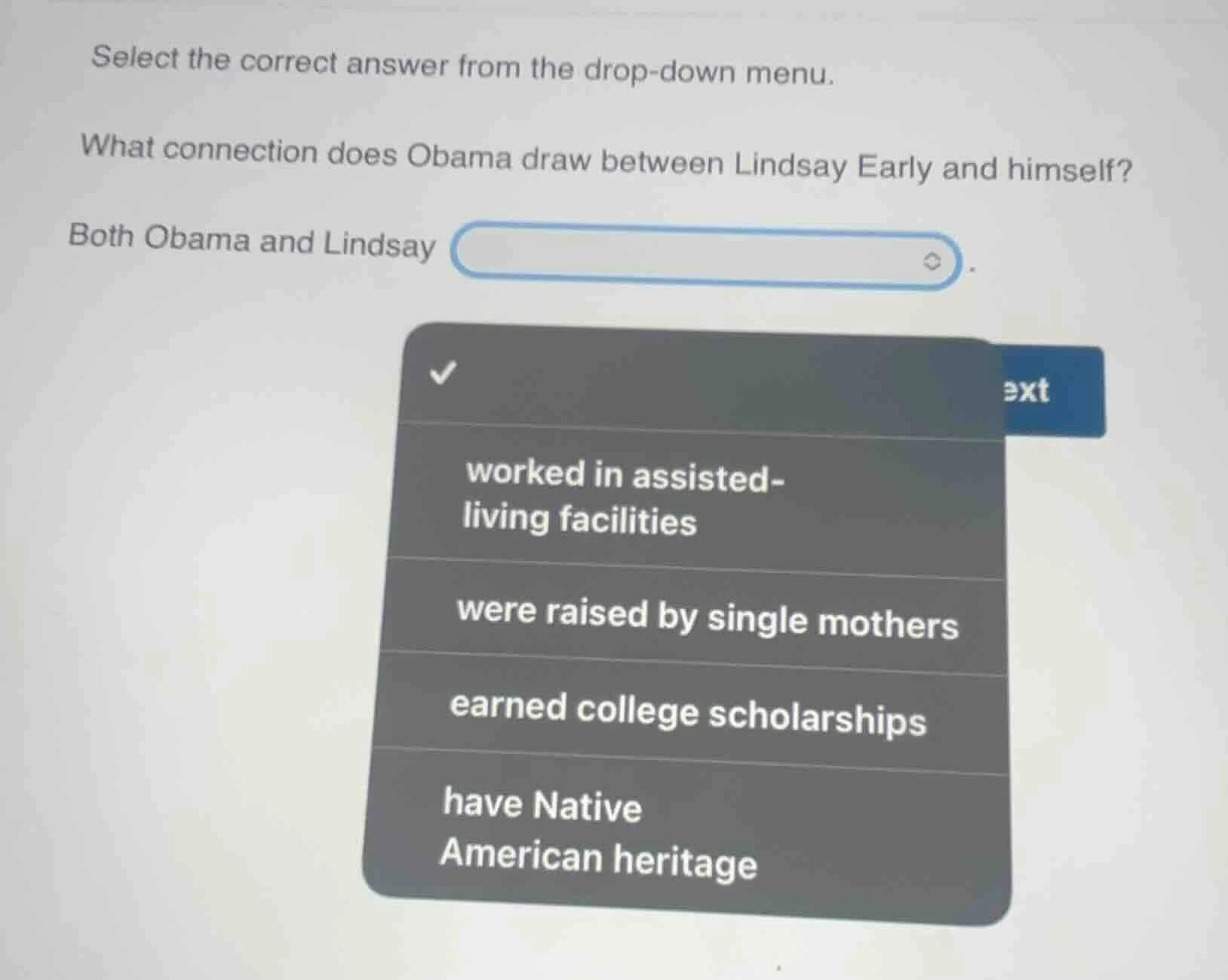select the correct answer from the drop - down menu. what connection do…