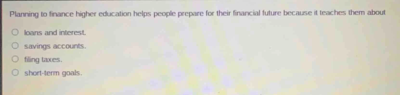 planning to finance higher education helps people prepare for their fin…