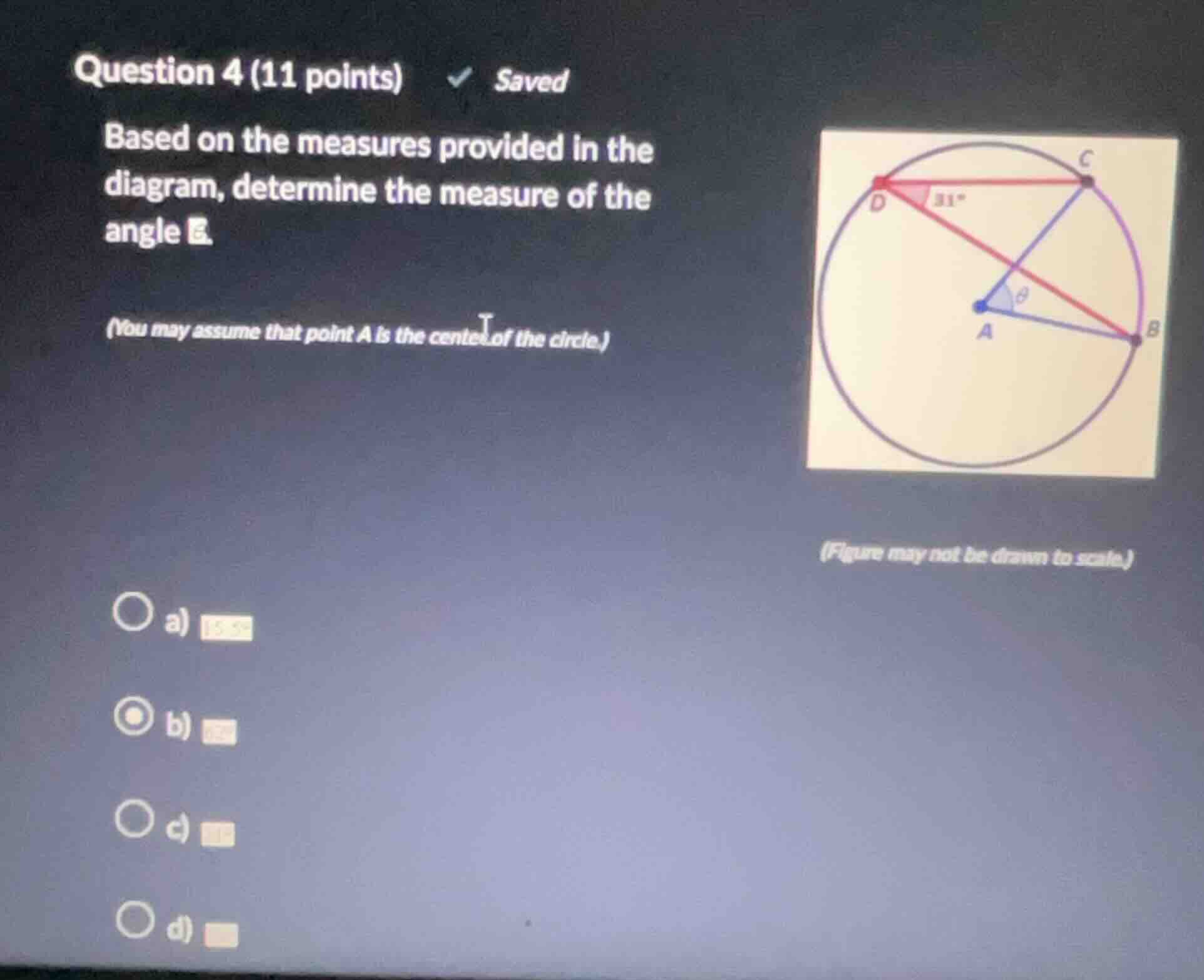 question 4 (11 points) saved based on the measures provided in the diag…