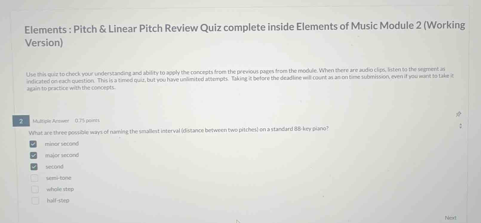elements : pitch & linear pitch review quiz complete inside elements of…