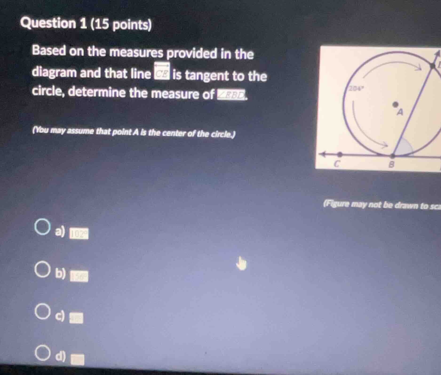 question 1 (15 points) based on the measures provided in the diagram an…
