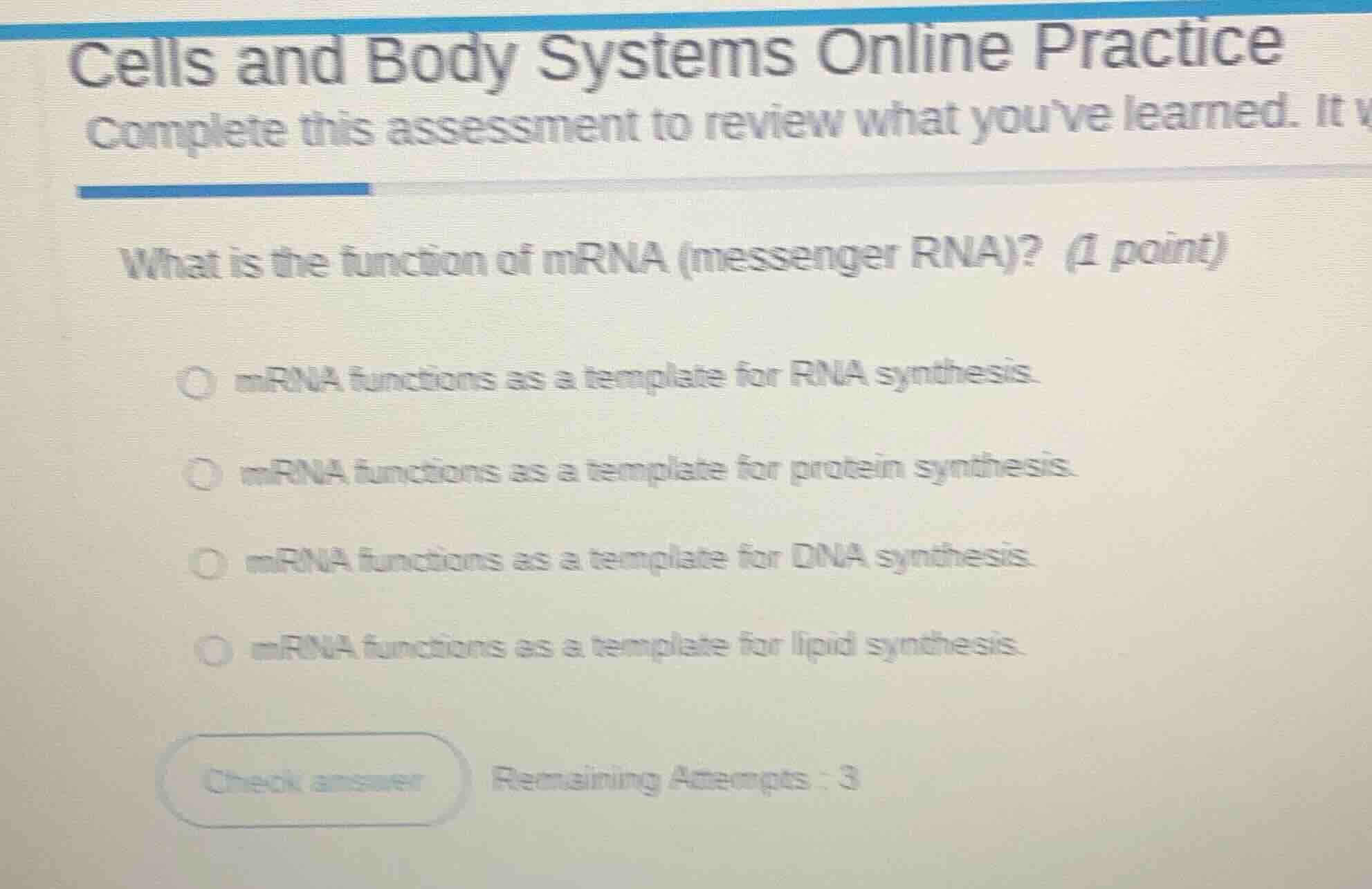 cells and body systems online practice complete this assessment to revi…