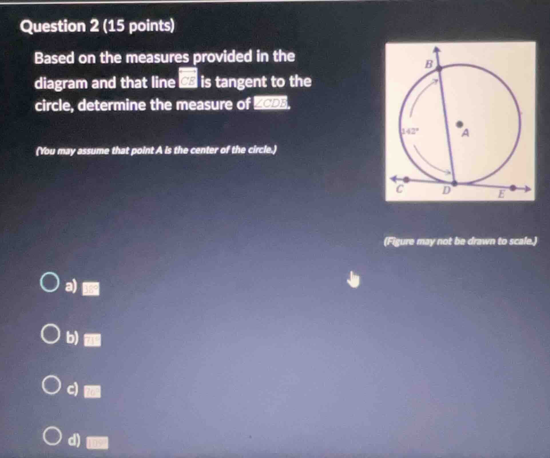 question 2 (15 points) based on the measures provided in the diagram an…