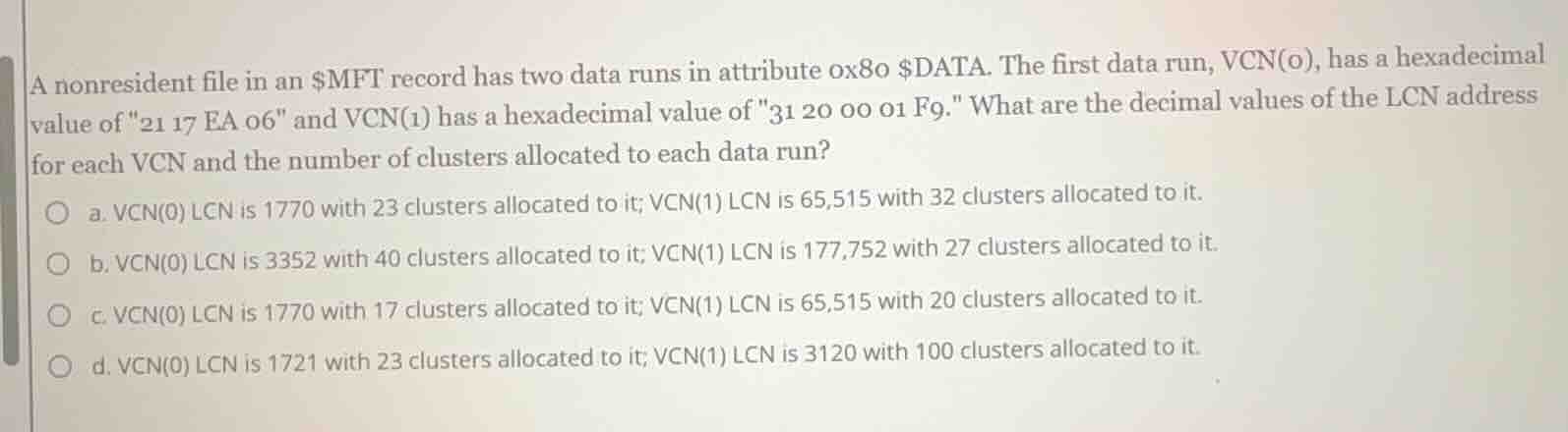 a nonresident file in an $mft record has two data runs in attribute 0x8…