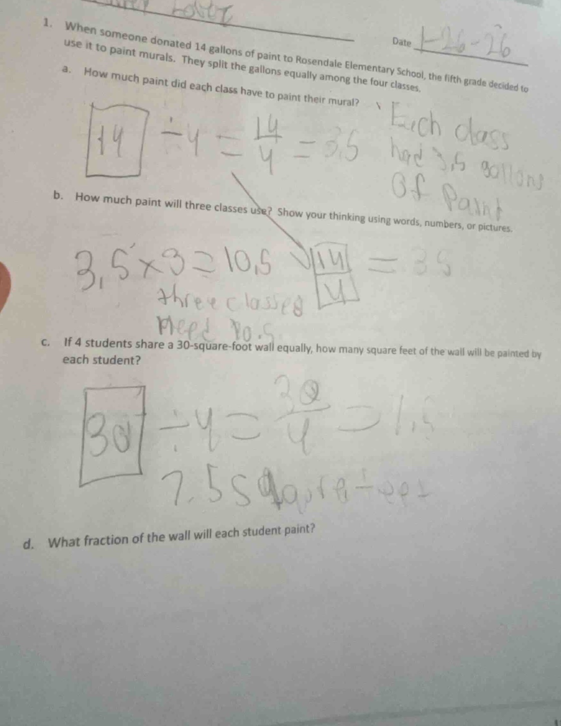 1. when someone donated 14 gallons of paint to rosendale elementary sch…