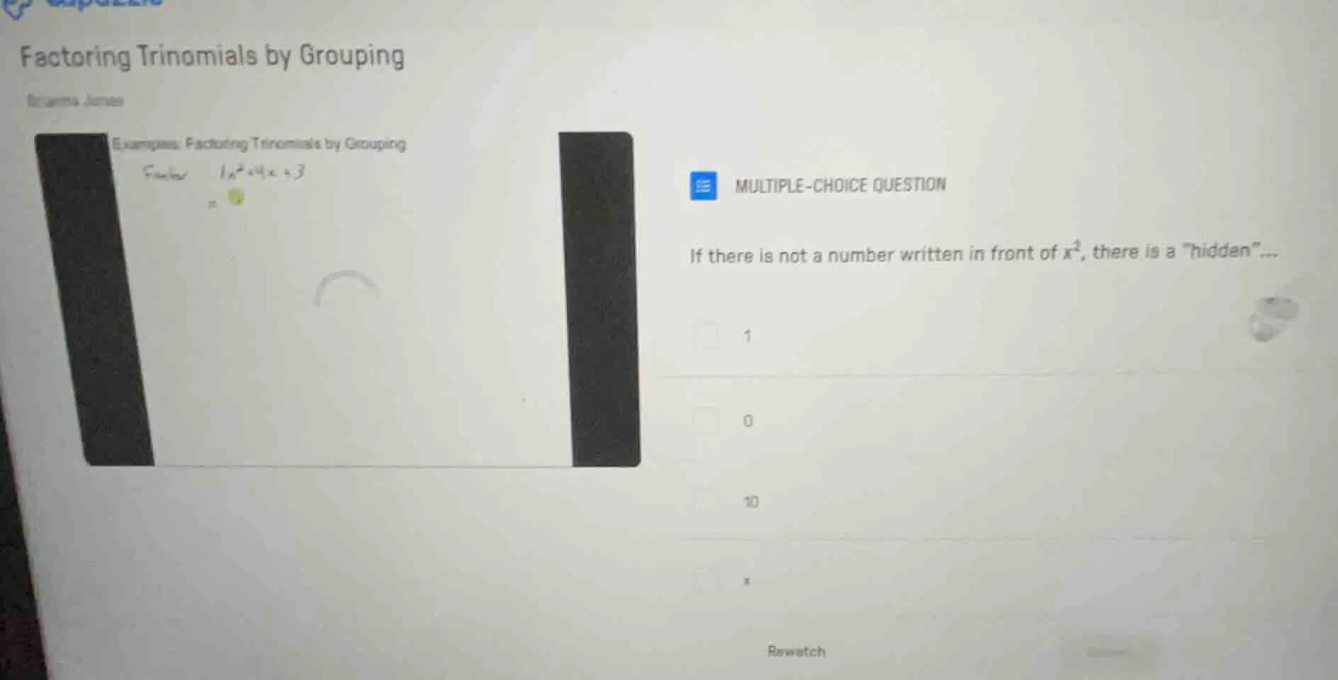 factoring trinomials by grouping examples: factoring trinomials by grou…