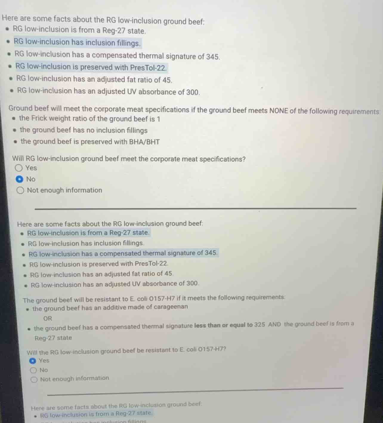 here are some facts about the rg low - inclusion ground beef: - rg low …
