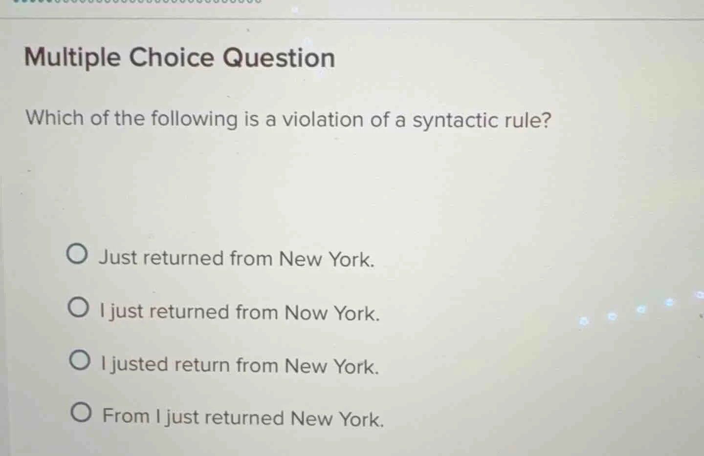 multiple choice question which of the following is a violation of a syn…