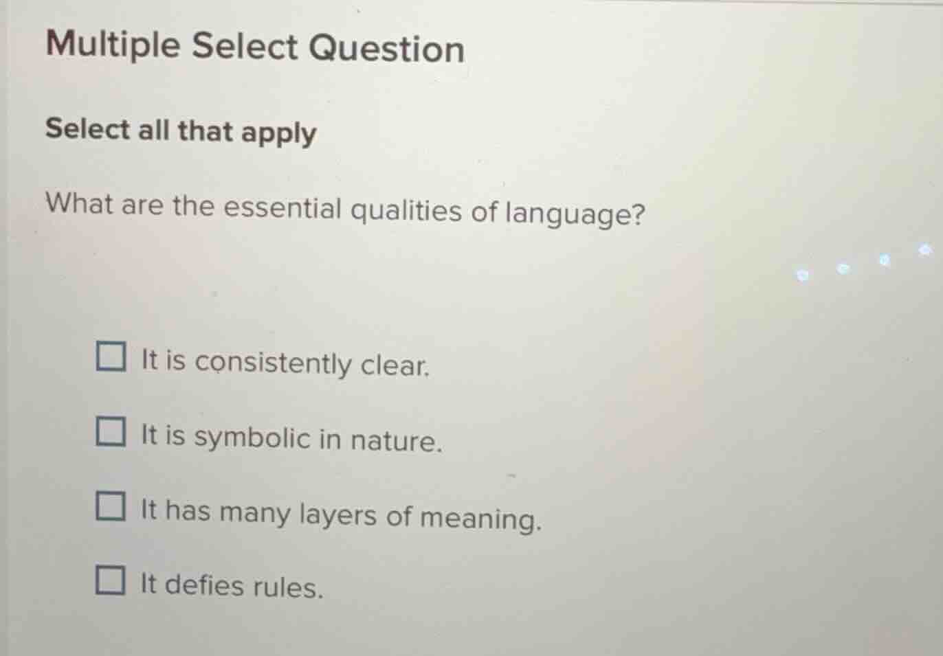 multiple select question select all that apply what are the essential q…