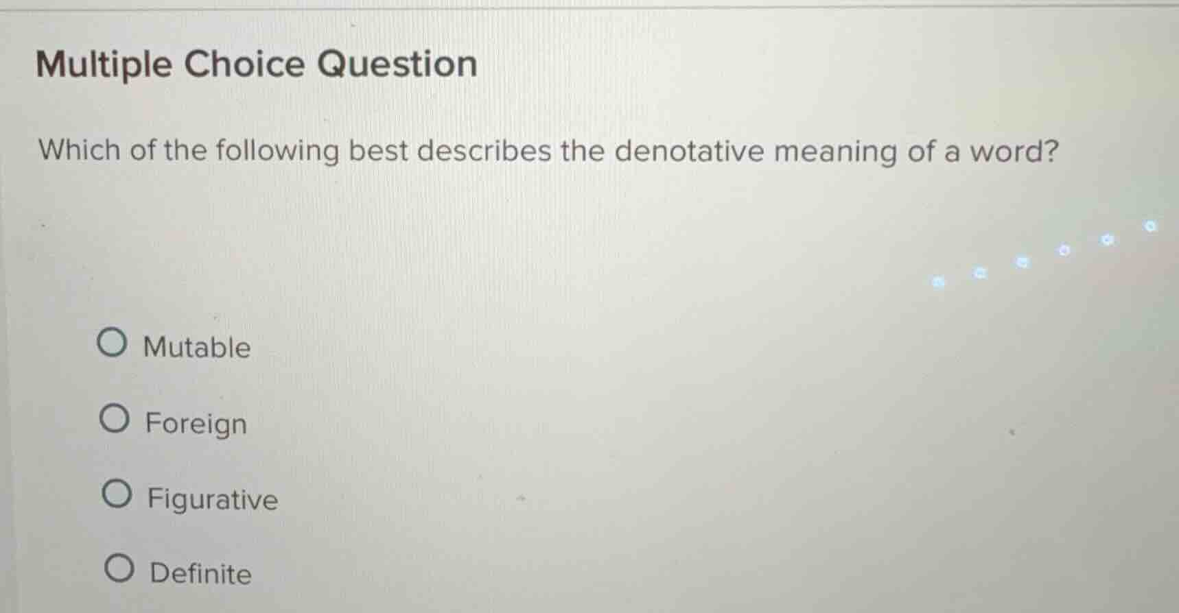 multiple choice question which of the following best describes the deno…