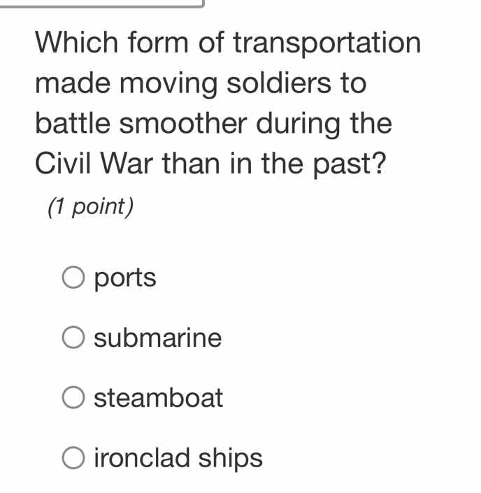 which form of transportation made moving soldiers to battle smoother du…