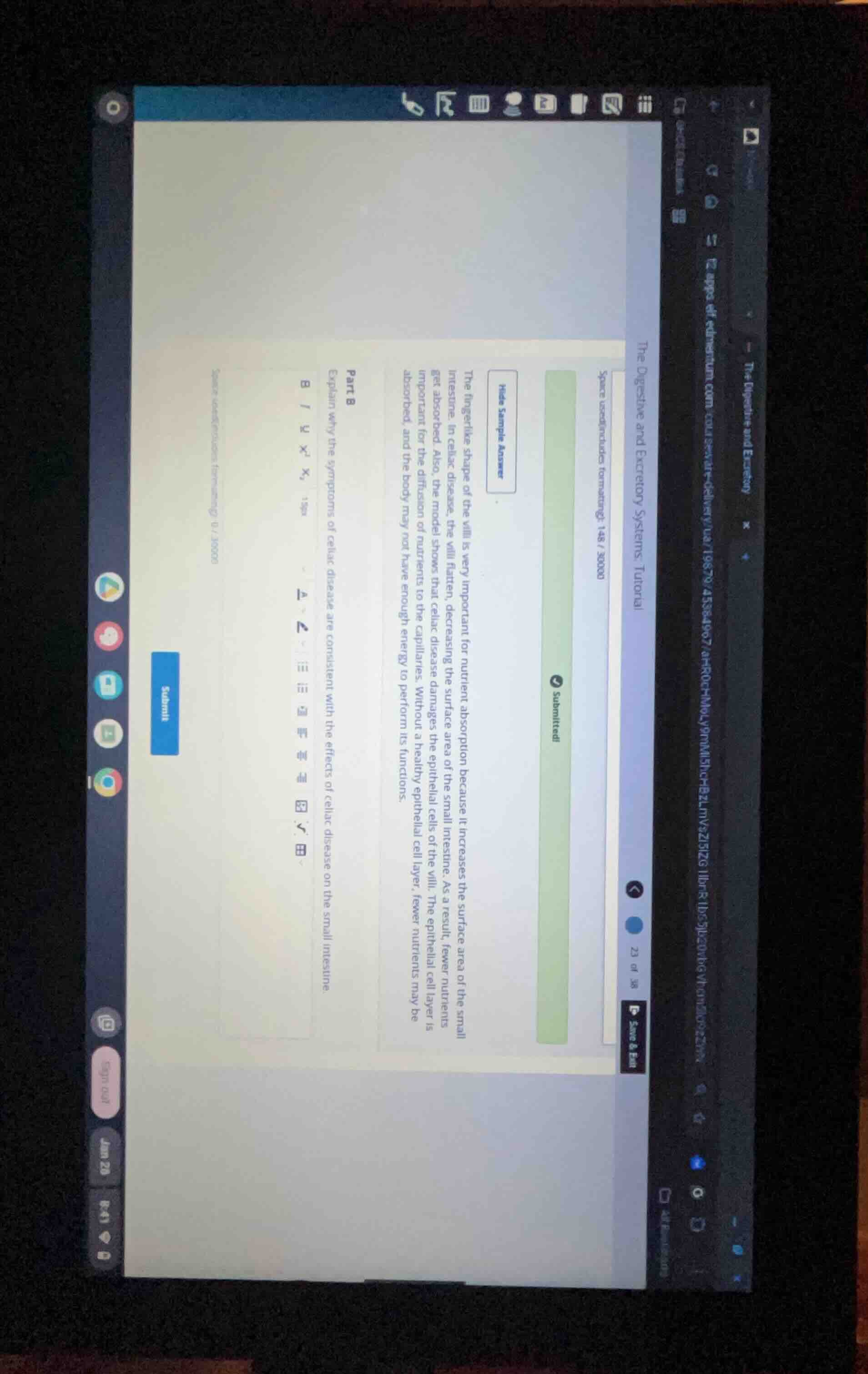 the fingerlike shape of the villi is very important for nutrient absorp…