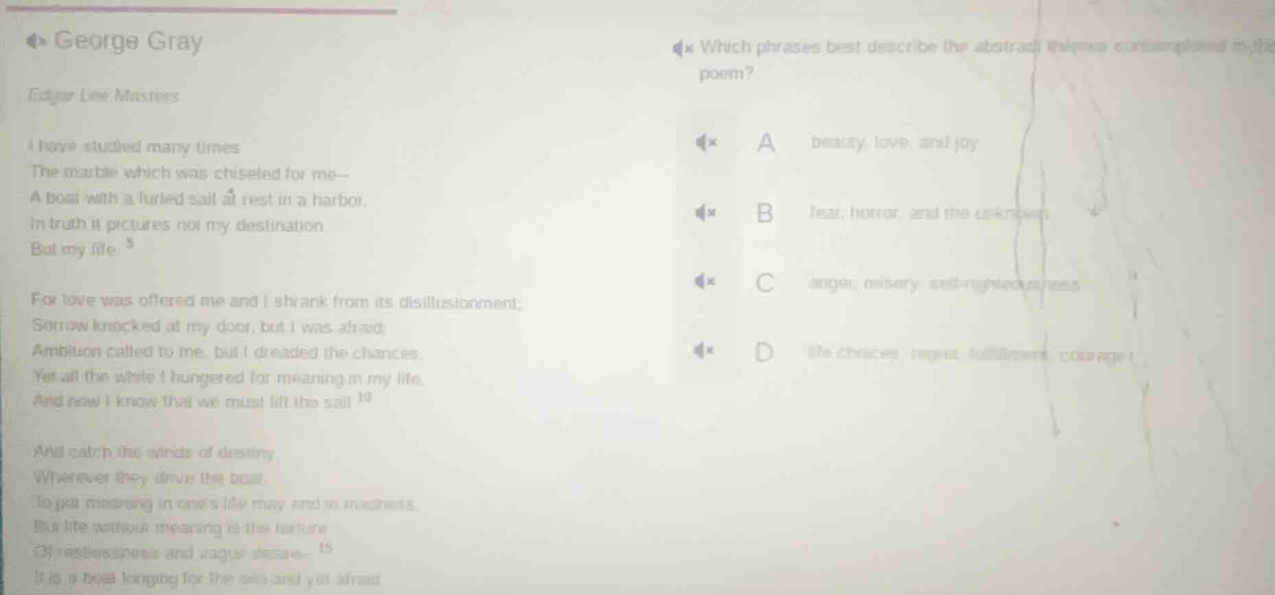 george gray edgar lee masters i have studied many times the marble whic…