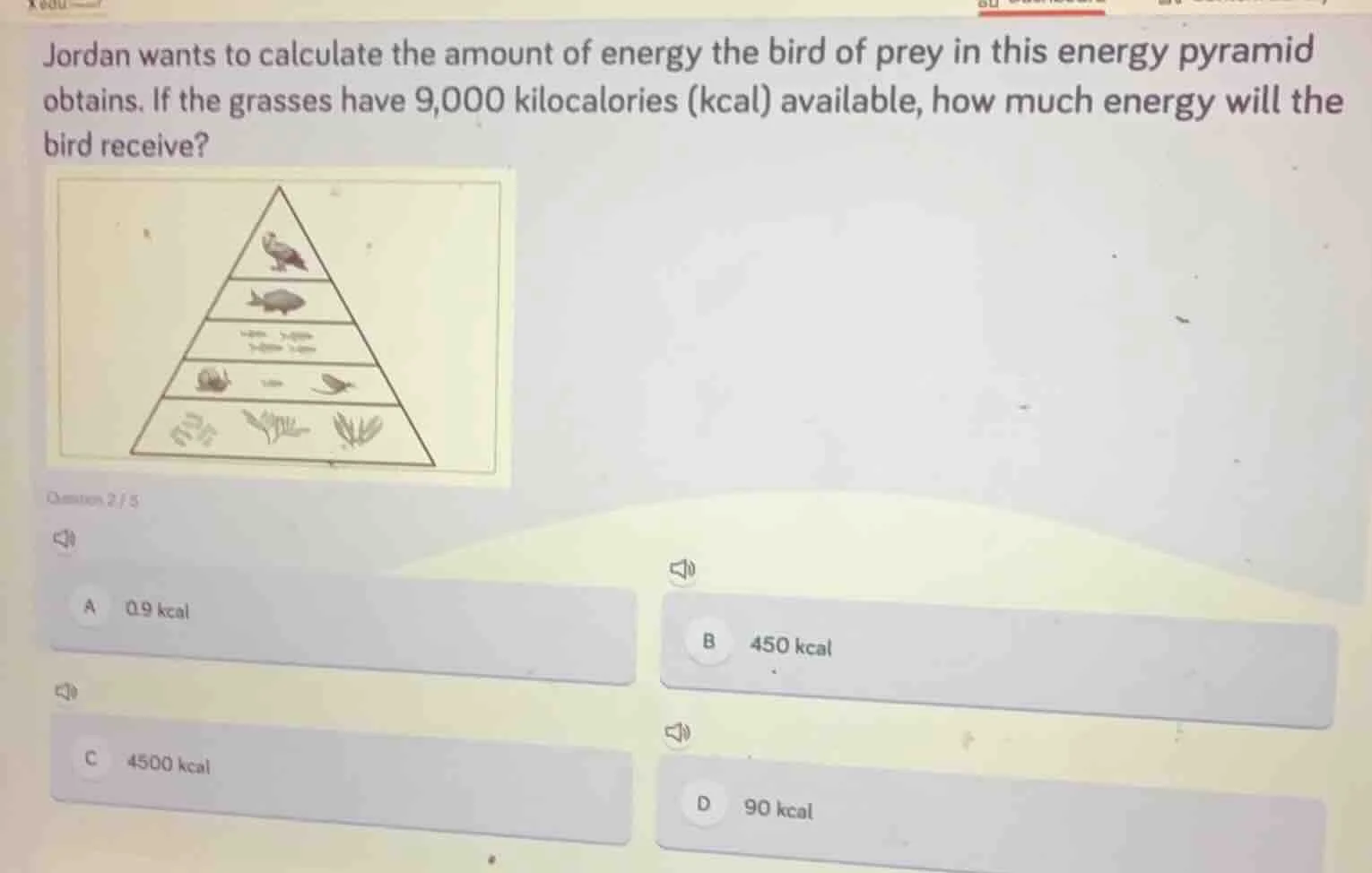 jordan wants to calculate the amount of energy the bird of prey in this…