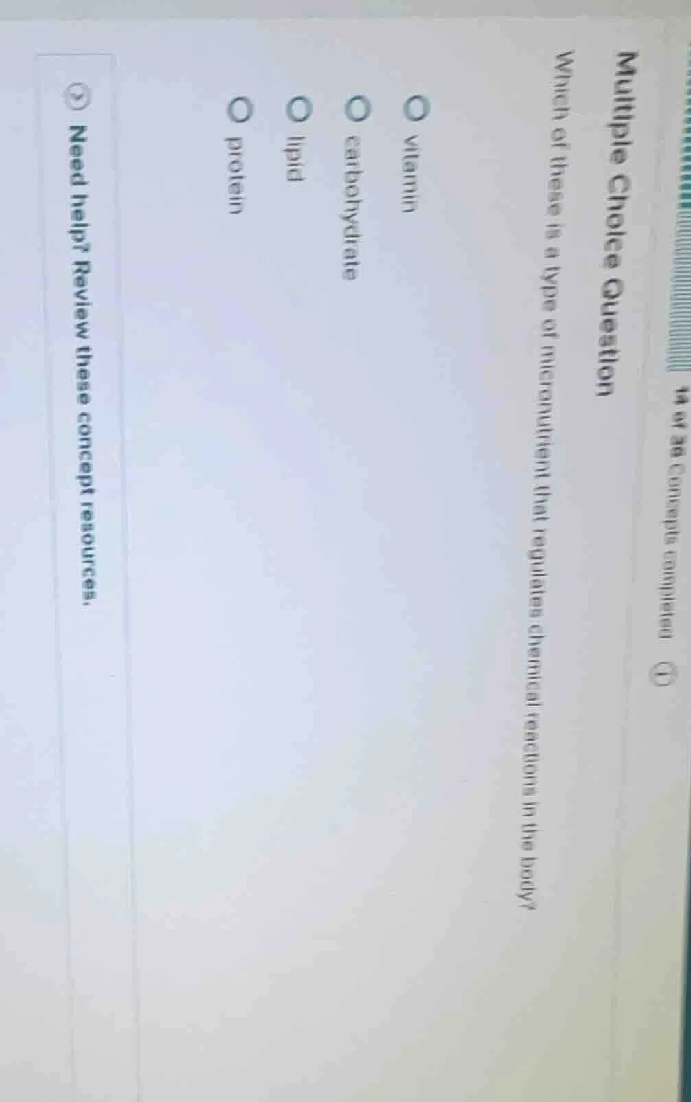 multiple choice question which of these is a type of micronutrient that…