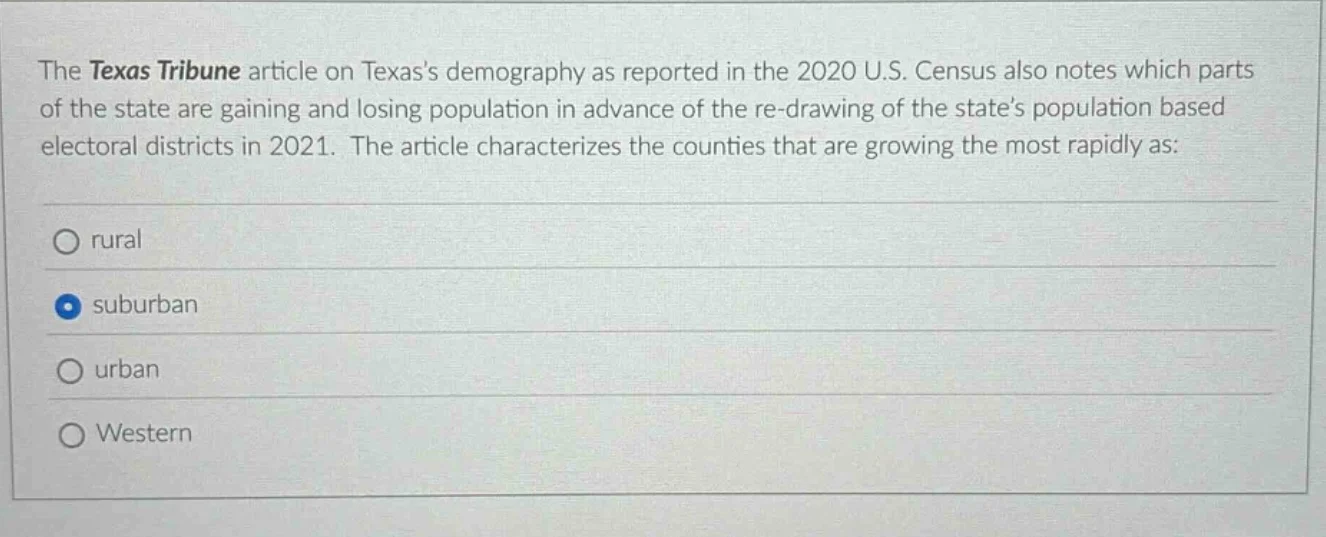 the texas tribune article on texass demography as reported in the 2020 …
