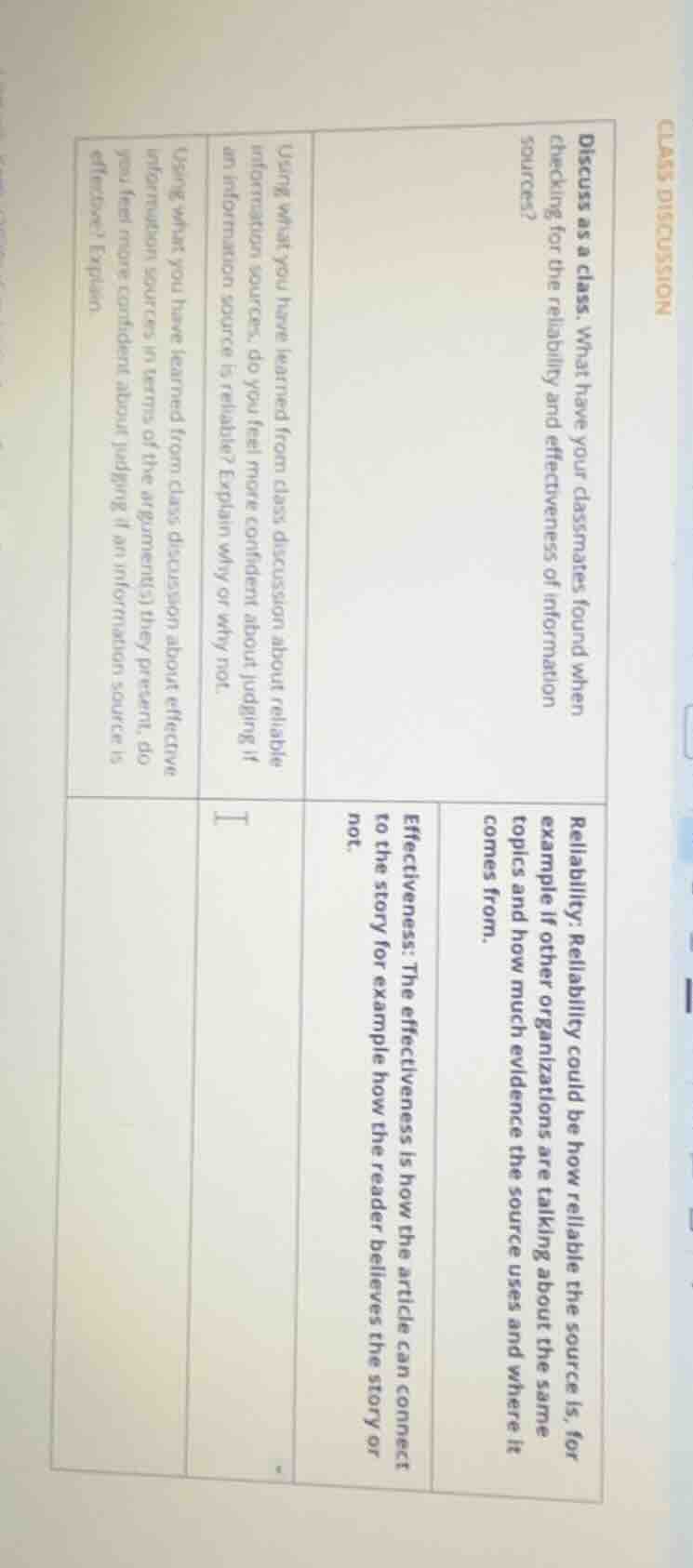 class discussion discuss as a class. what have your classmates found wh…