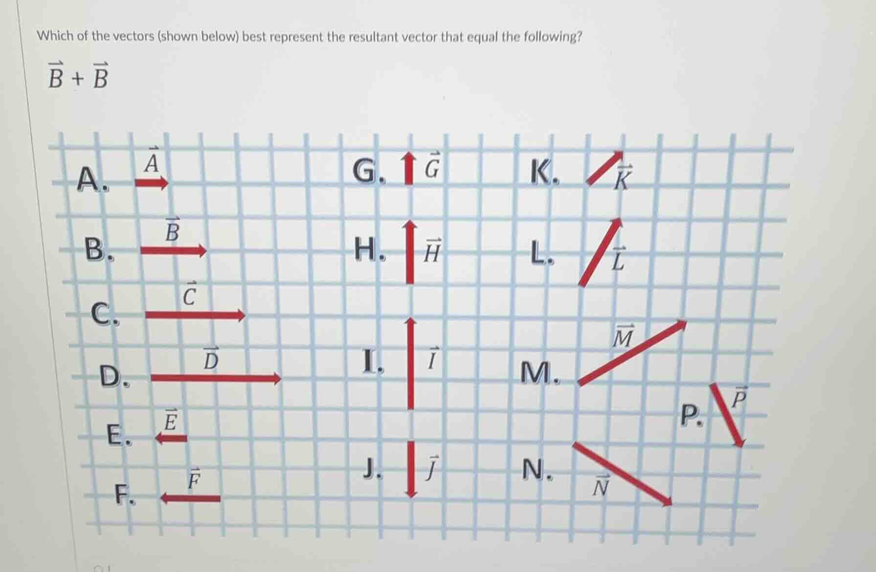 which of the vectors (shown below) best represent the resultant vector …