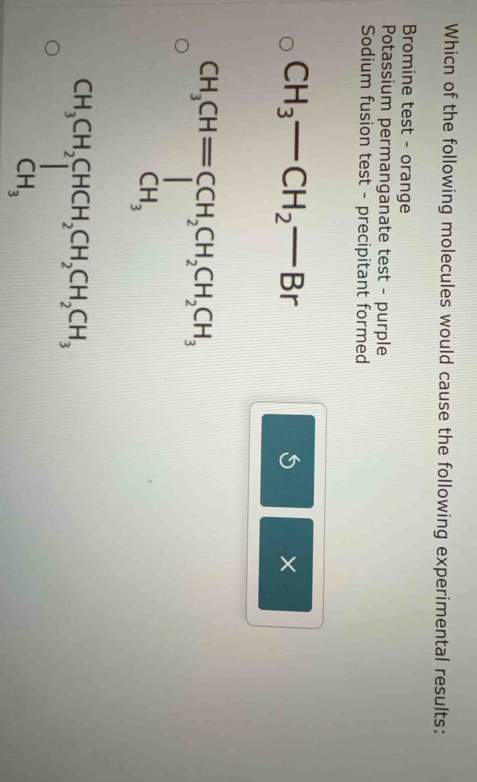 which of the following molecules would cause the following experimental…