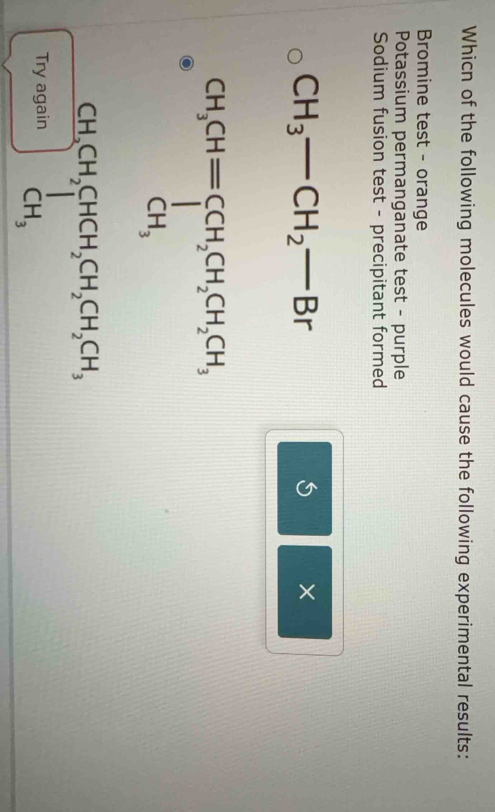 which of the following molecules would cause the following experimental…