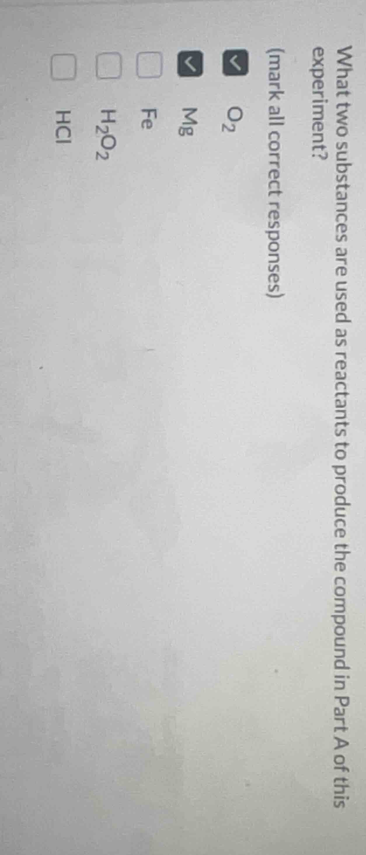 what two substances are used as reactants to produce the compound in pa…