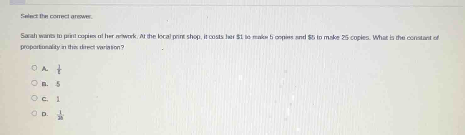 select the correct answer. sarah wants to print copies of her artwork. …