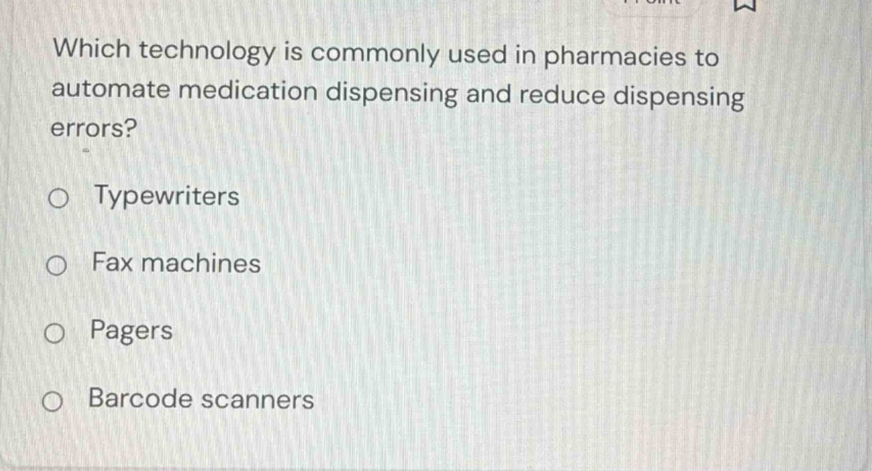which technology is commonly used in pharmacies to automate medication …