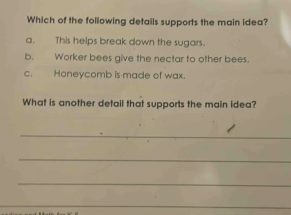 which of the following details supports the main idea? a. this helps br…