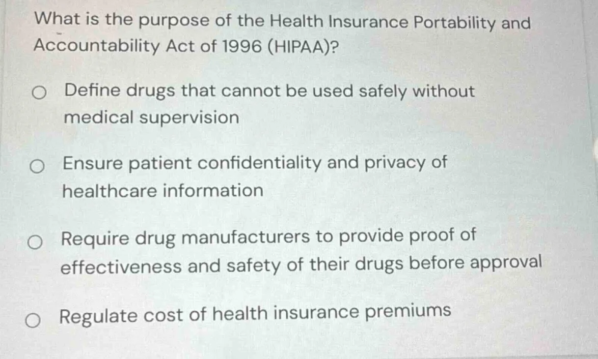 what is the purpose of the health insurance portability and accountabil…