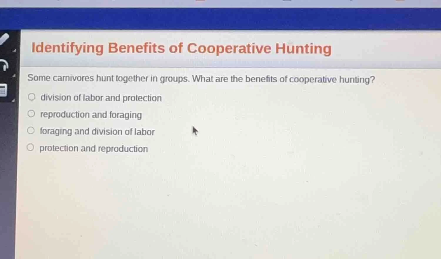 identifying benefits of cooperative hunting some carnivores hunt togeth…