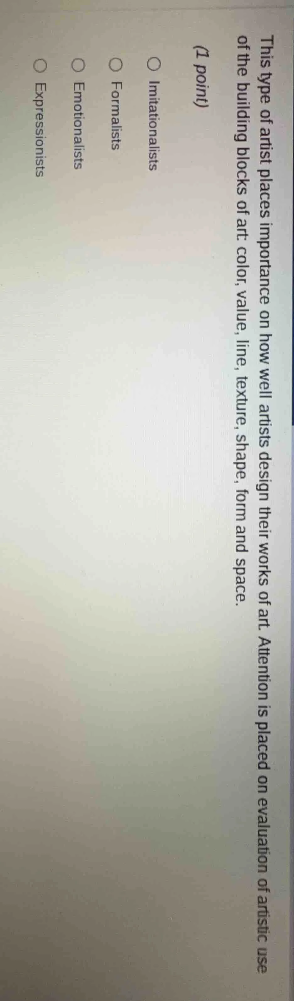 this type of artist places importance on how well artists design their …