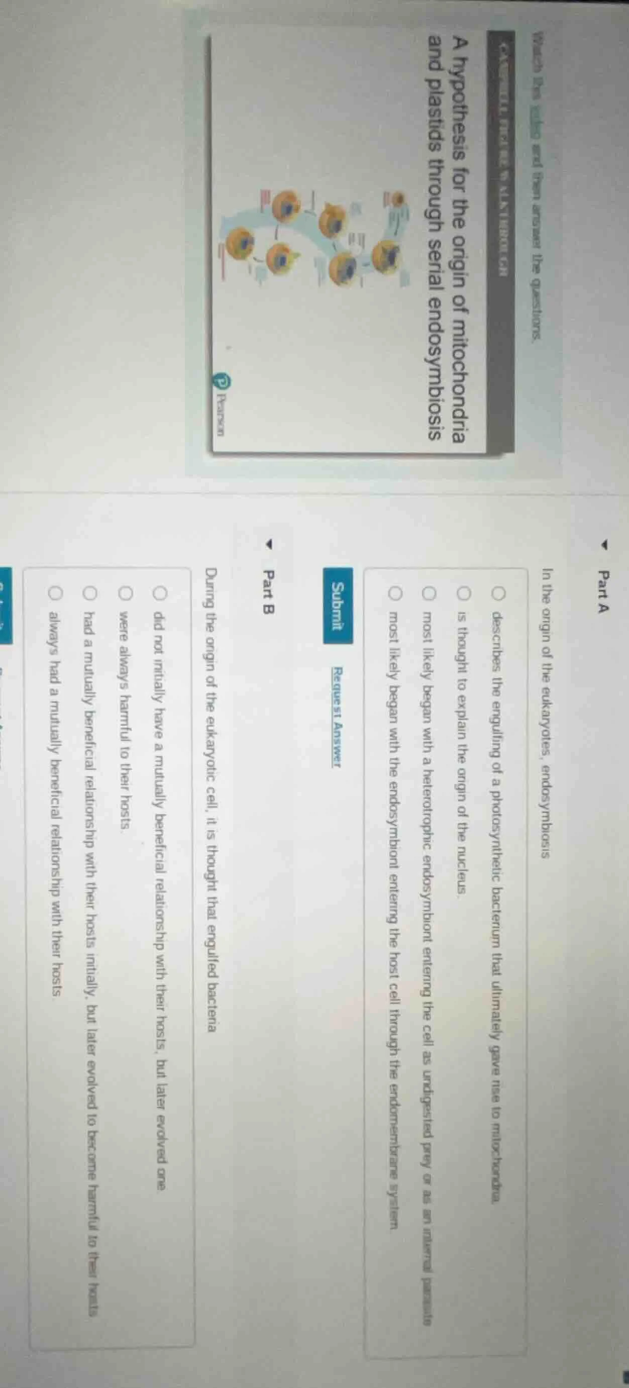 watch the video and then answer the questions. a hypothesis for the ori…