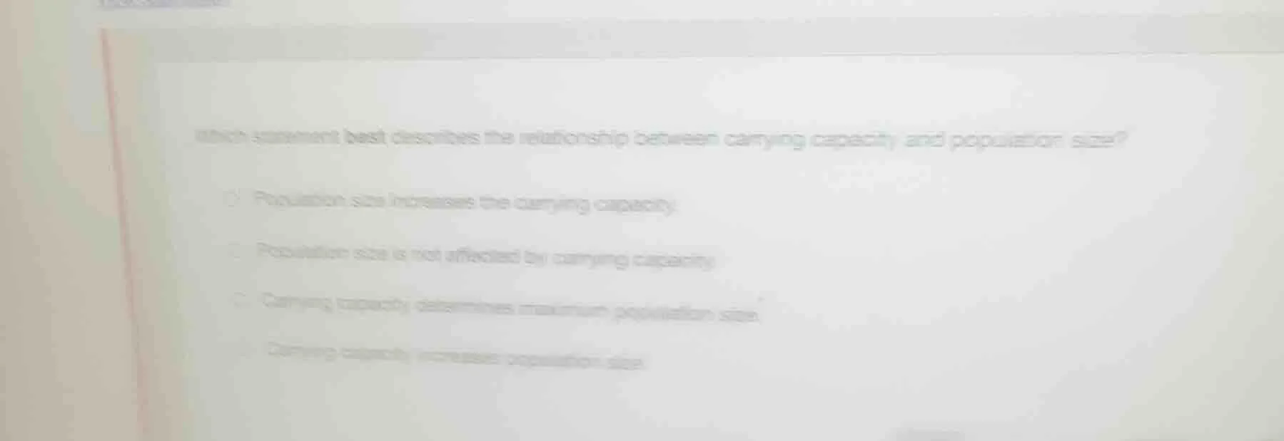which statement best describes the relationship between carrying capaci…