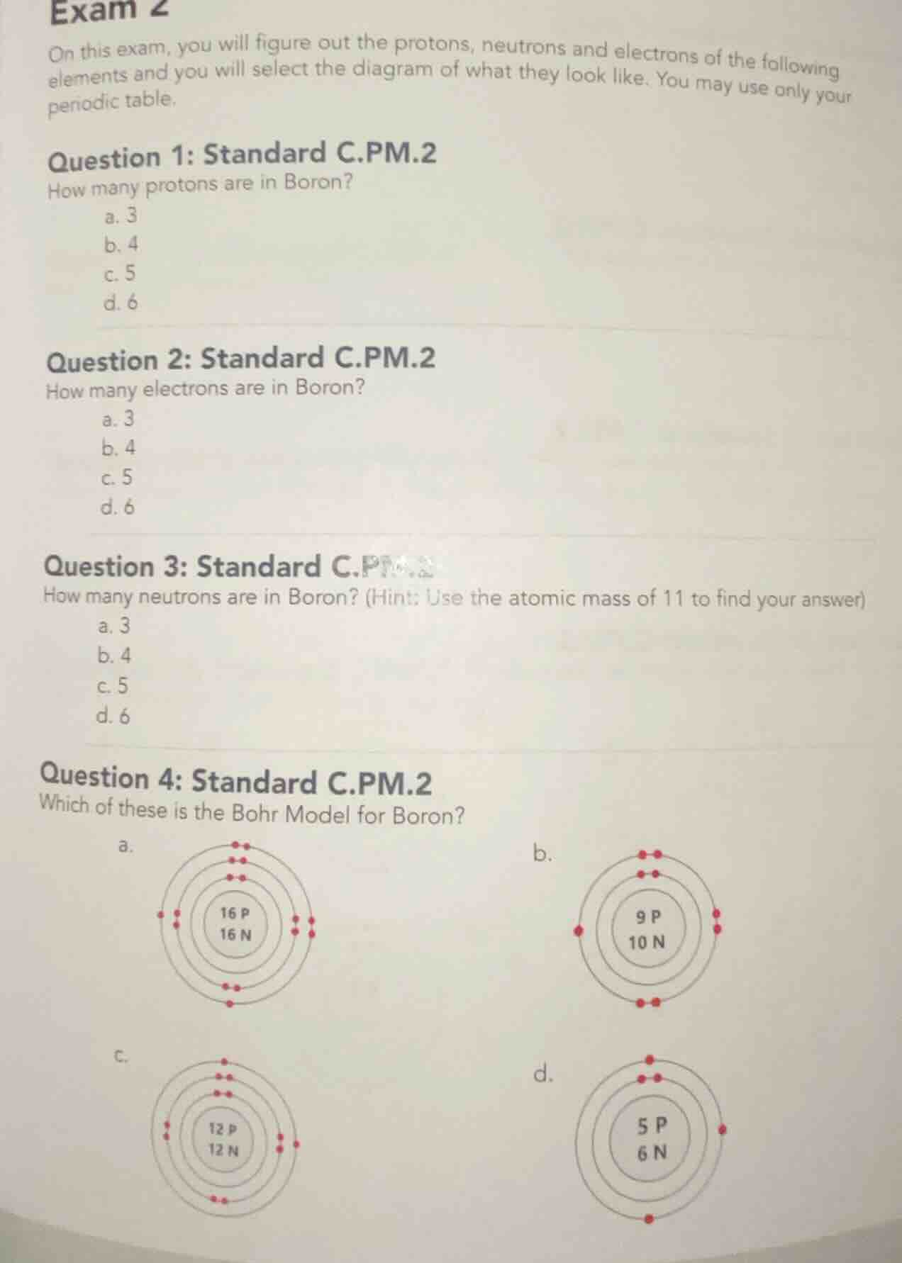 exam 2 on this exam, you will figure out the protons, neutrons and elec…