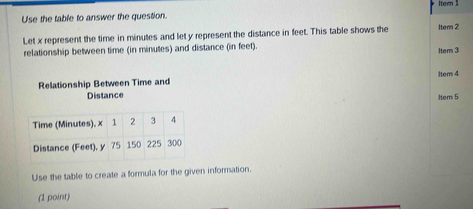 use the table to answer the question. let x represent the time in minut…