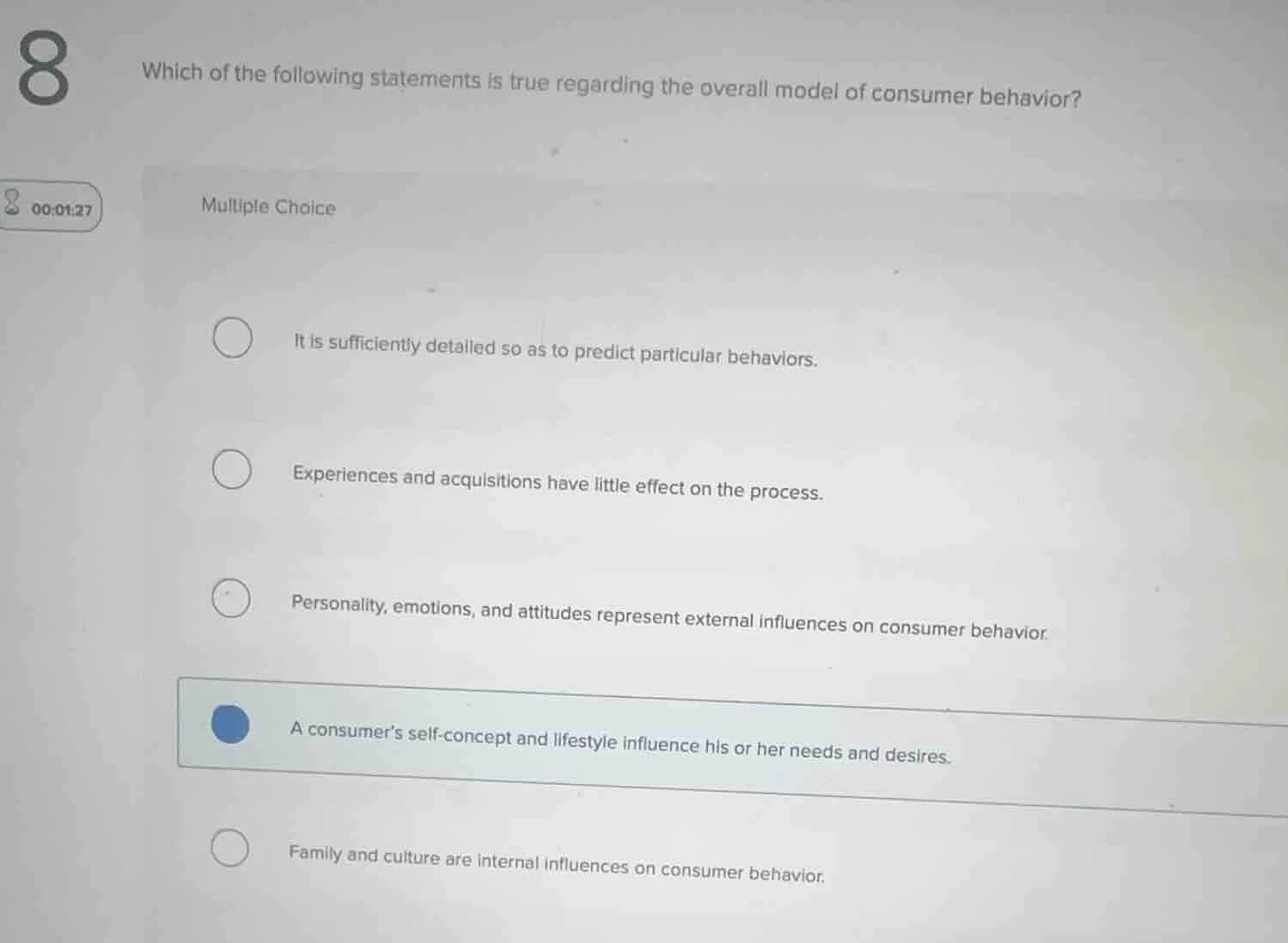 which of the following statements is true regarding the overall model o…