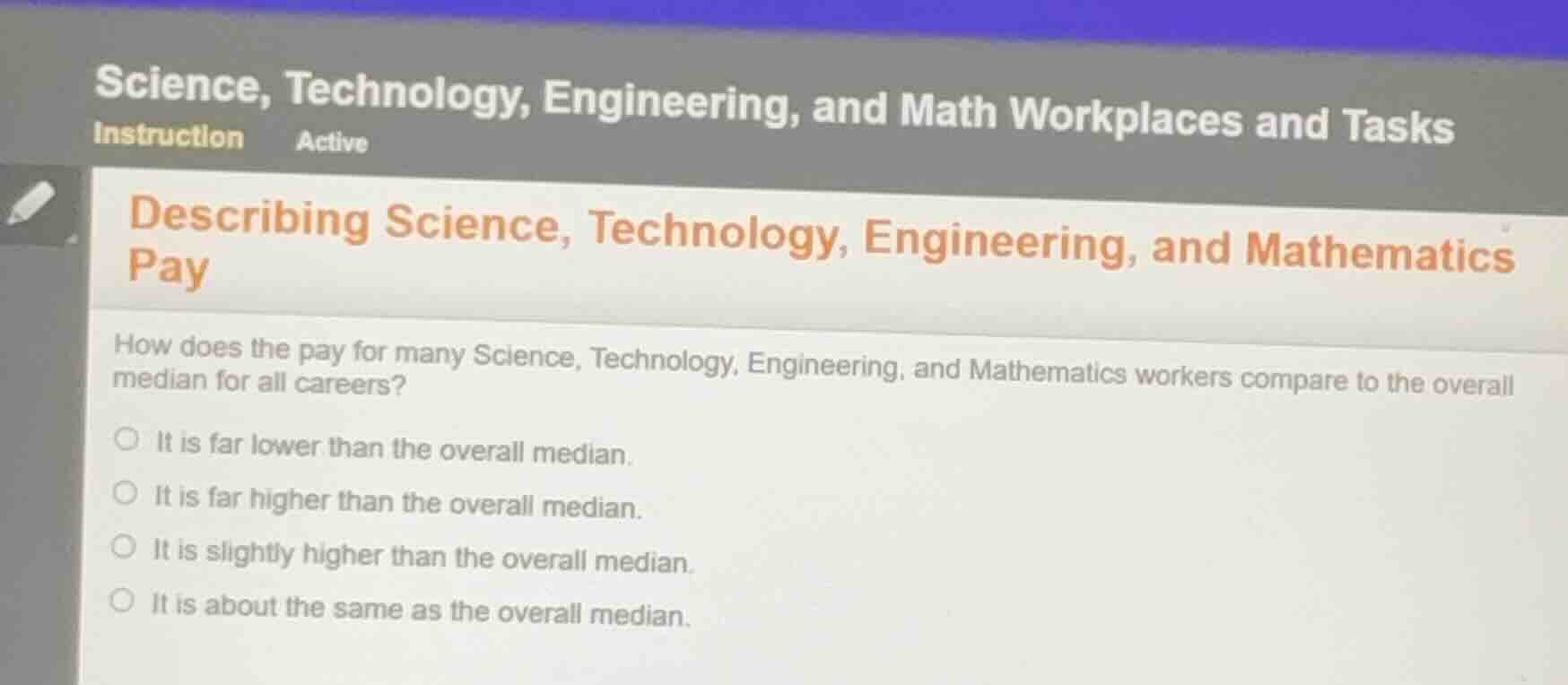 science, technology, engineering, and math workplaces and tasks instruc…