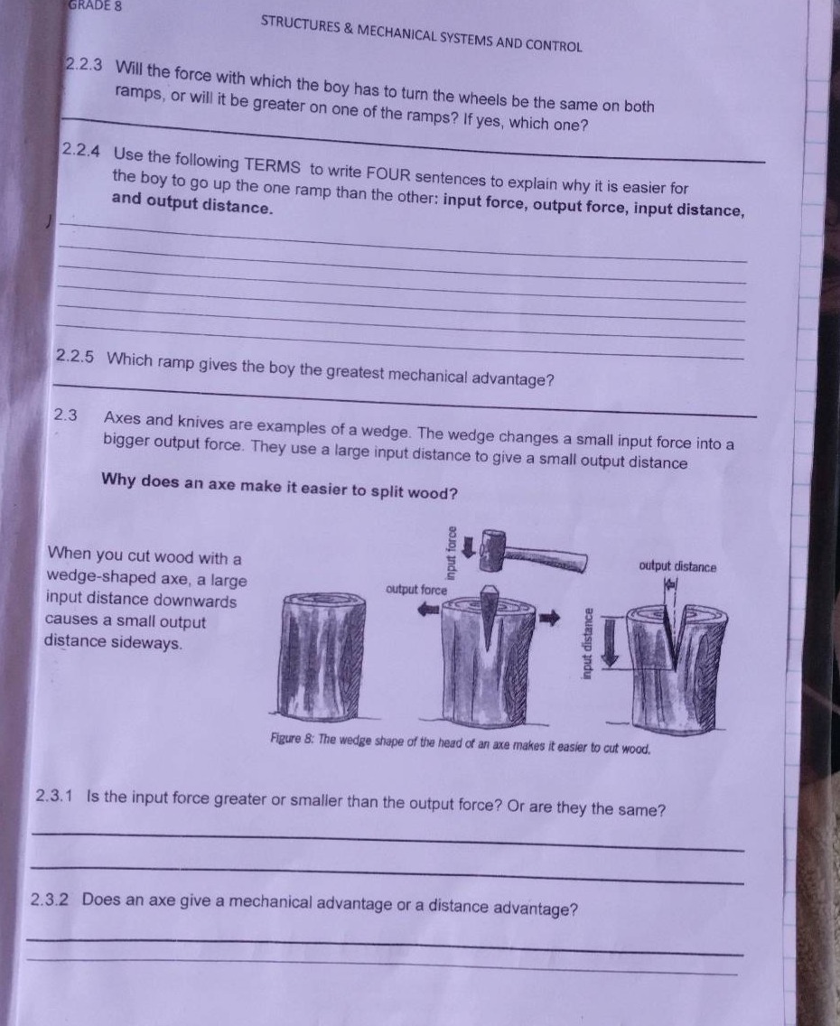 grade 8 structures & mechanical systems and control 2.2.3 will the forc…
