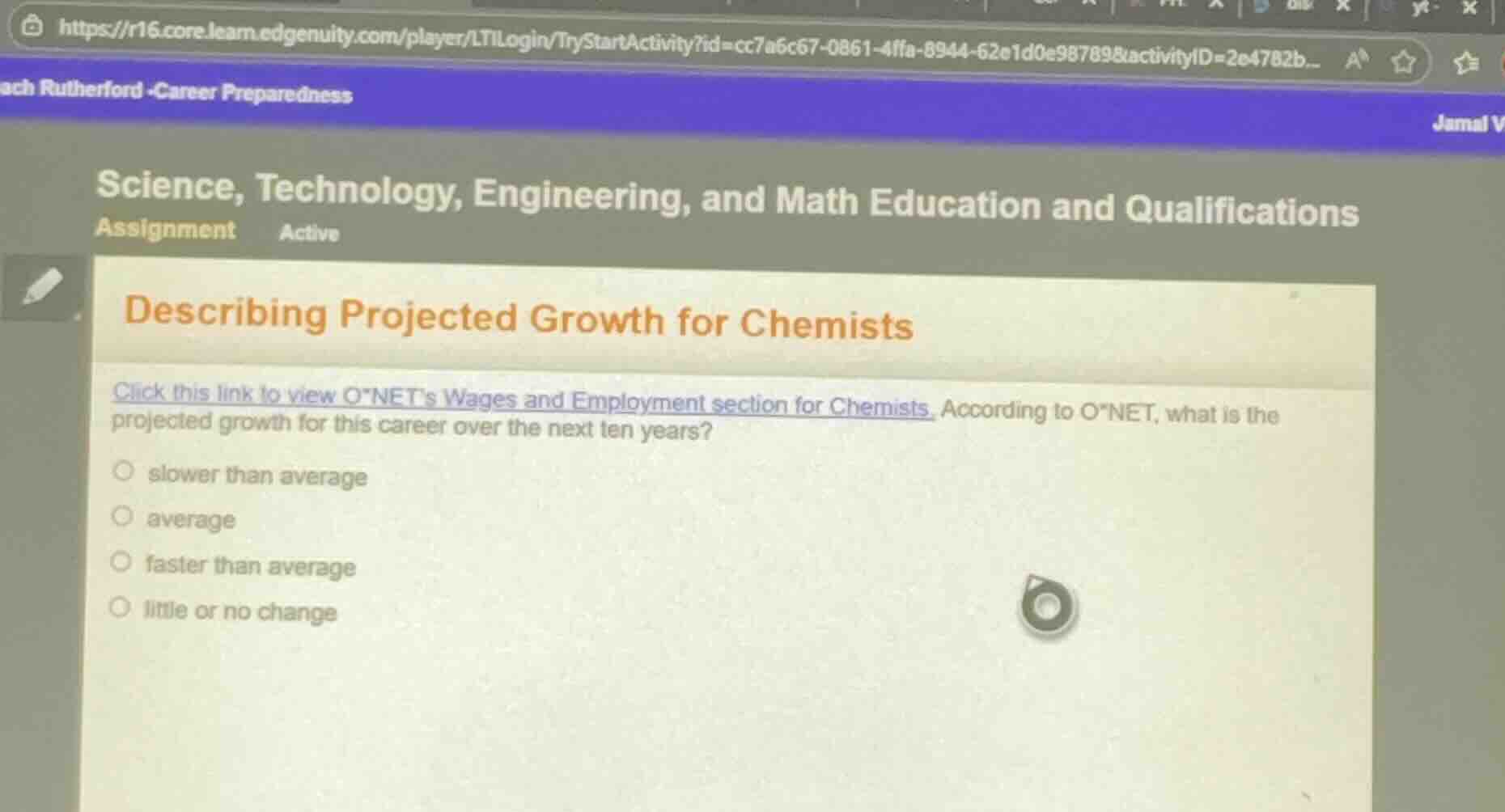 describing projected growth for chemists click this link to view o*nets…