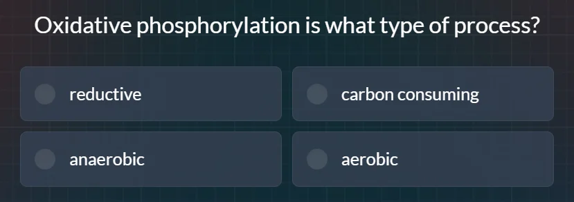 oxidative phosphorylation is what type of process? reductive carbon con…
