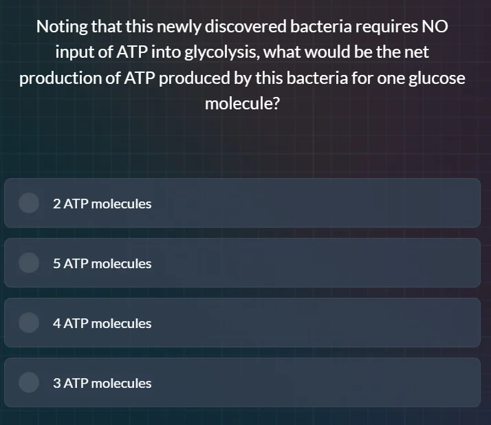 noting that this newly discovered bacteria requires no input of atp int…