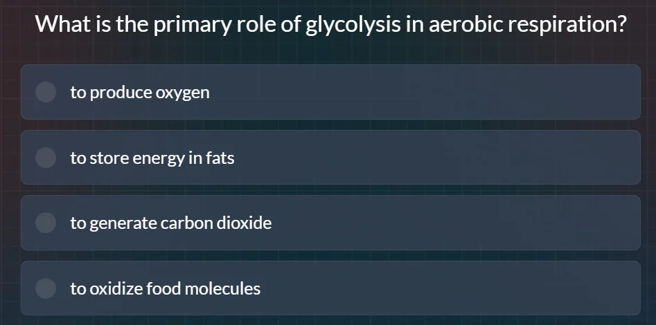 what is the primary role of glycolysis in aerobic respiration? to produ…