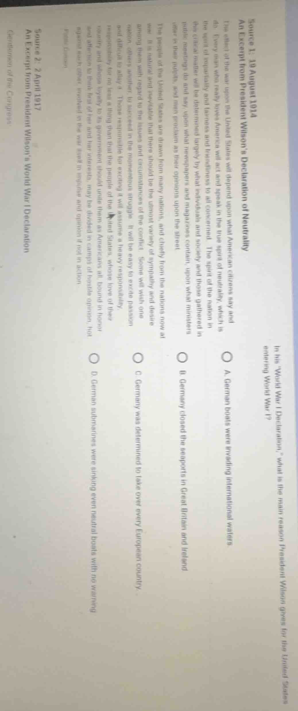 source 1: 19 august 1914 an excerpt from president wilson’s declaration…