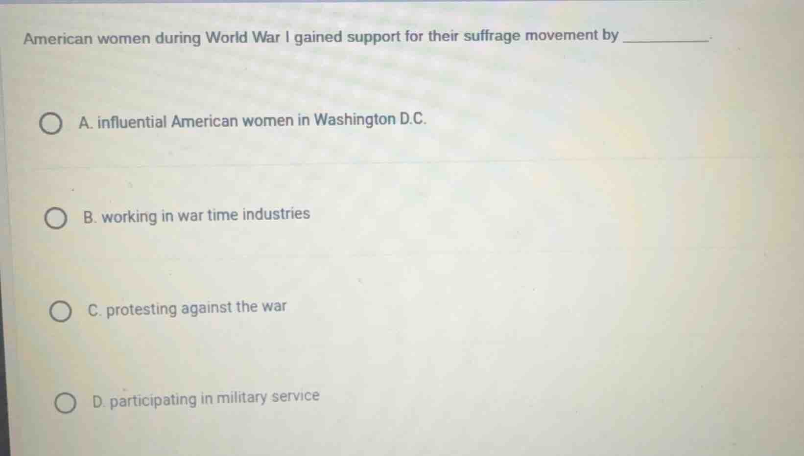 american women during world war i gained support for their suffrage mov…