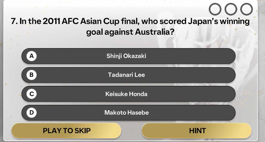 7. in the 2011 afc asian cup final, who scored japan’s winning goal aga…