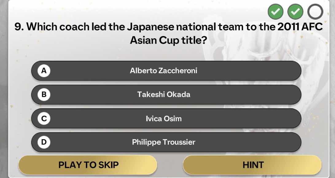 9. which coach led the japanese national team to the 2011 afc asian cup…