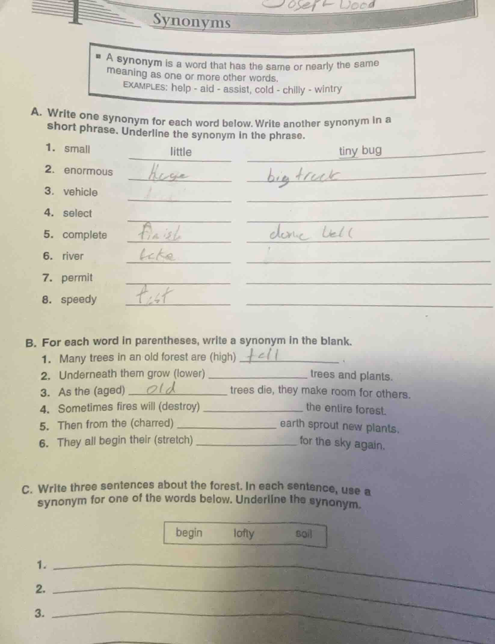 synonyms - a synonym is a word that has the same or nearly the same mea…