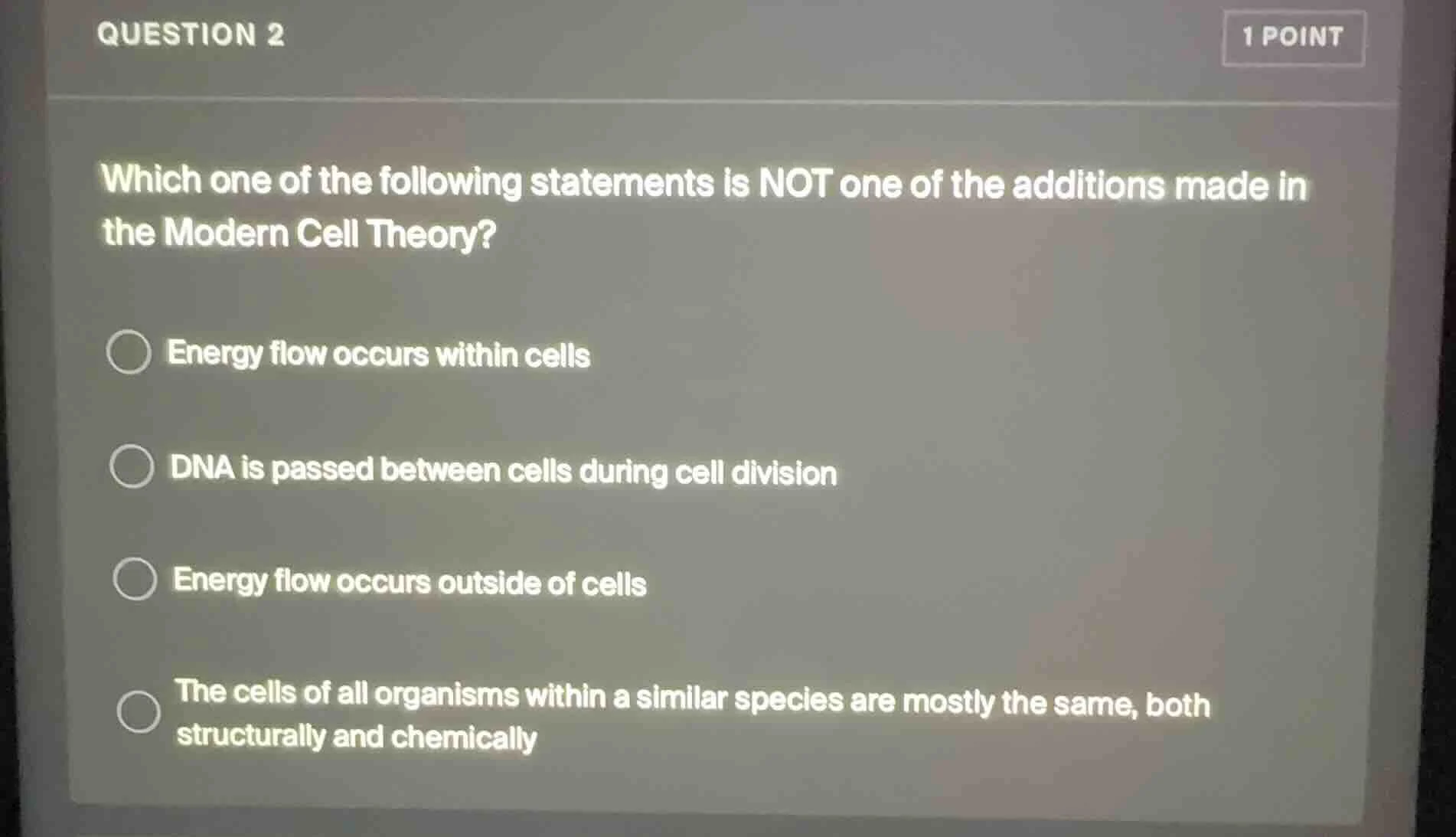 question 2 1 point which one of the following statements is not one of …