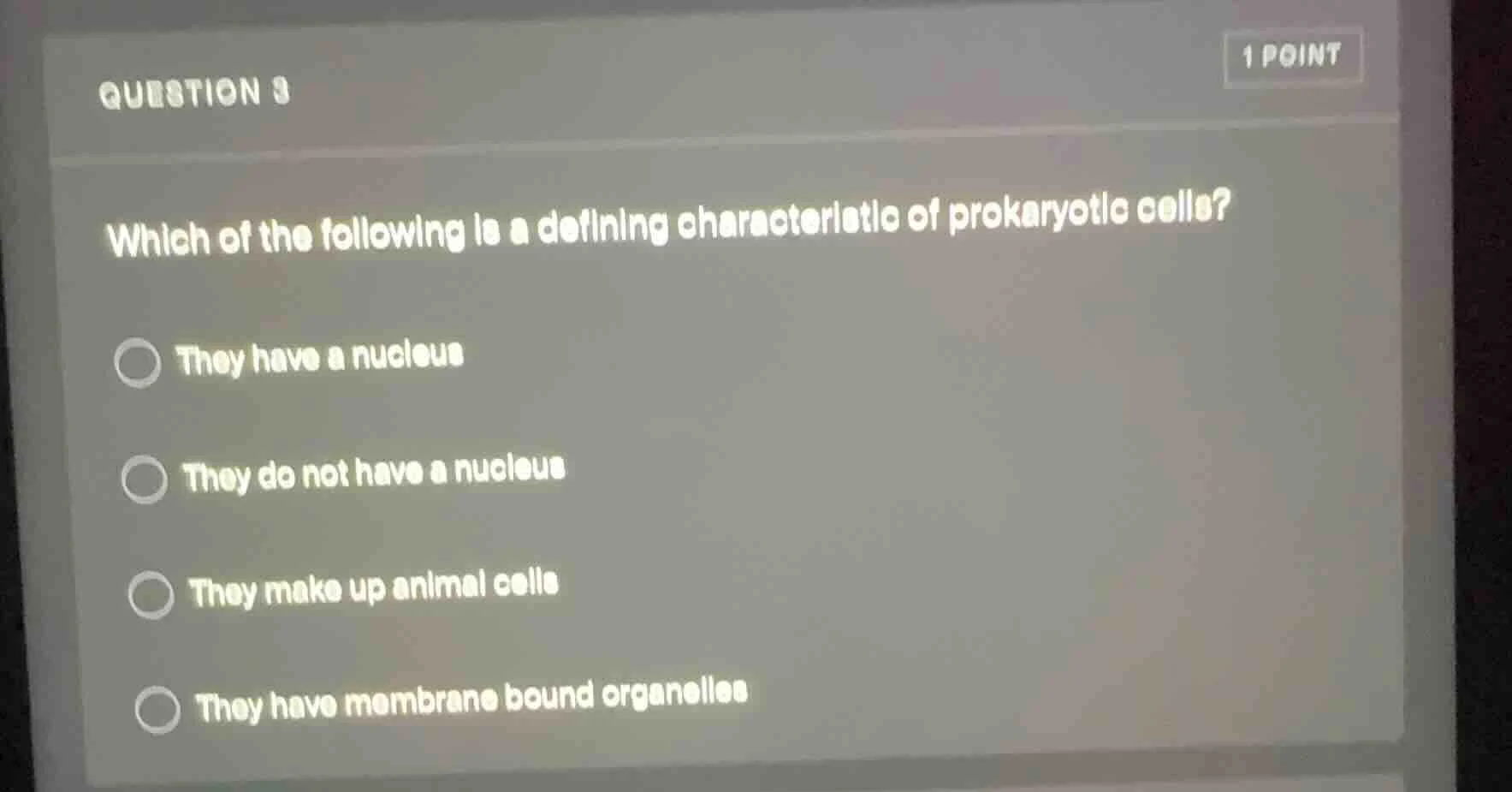 question 3 which of the following is a defining characteristic of proka…