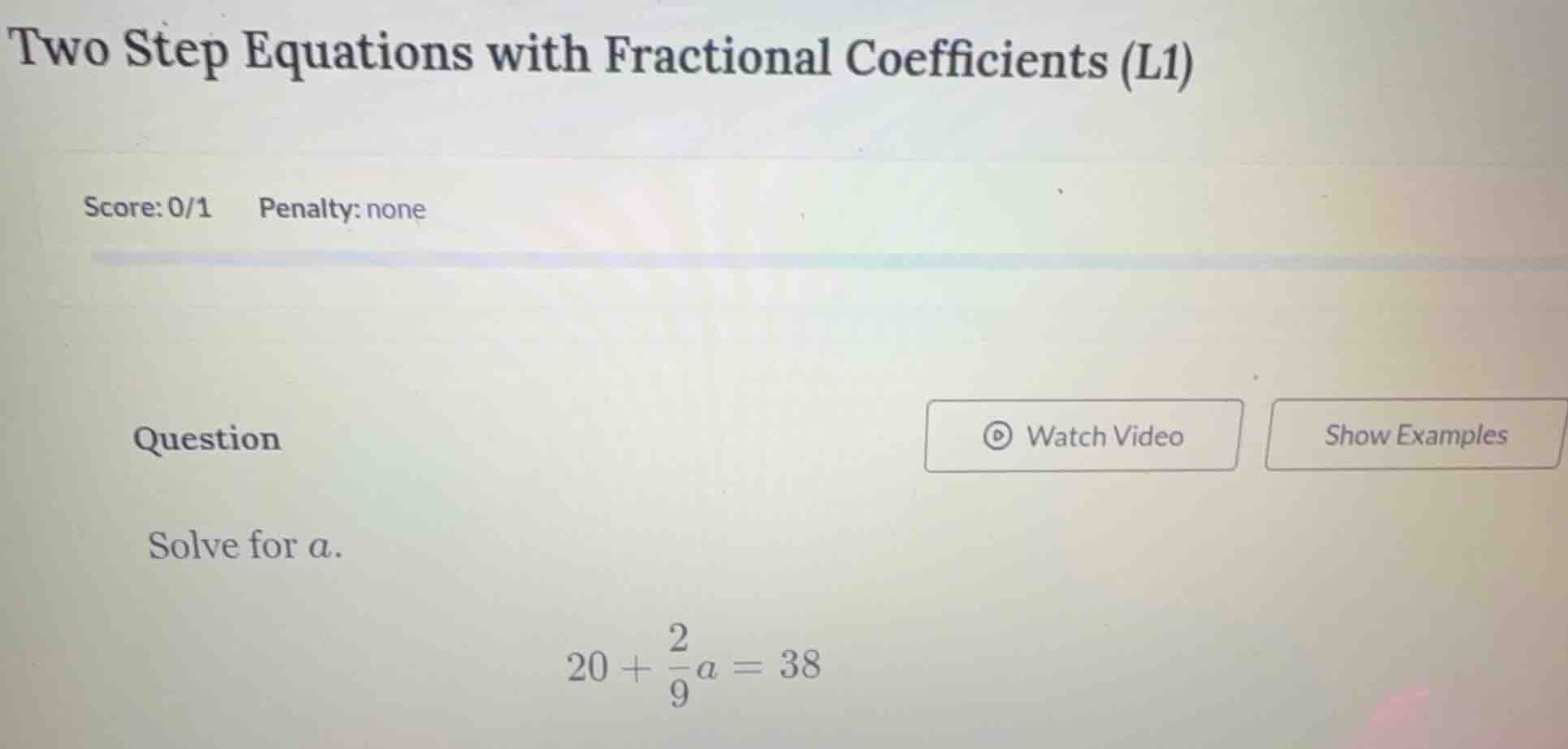 two step equations with fractional coefficients (l1) score: 0/1 penalty…
